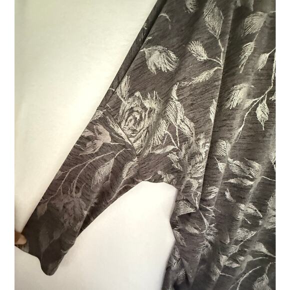 White House Black Market Floral Jetsetter Tunic Top Size M Dolman Sleeve Vacay - Picture 5 of 10